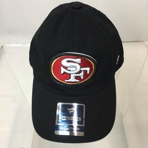 49ers Fanatics Black Adjustable Hat